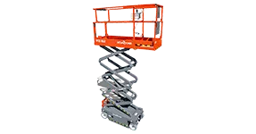 Scissor lift available for rental from Williams Diesel LLC, ideal for elevated worksite access in Eatonville and Seattle, WA.