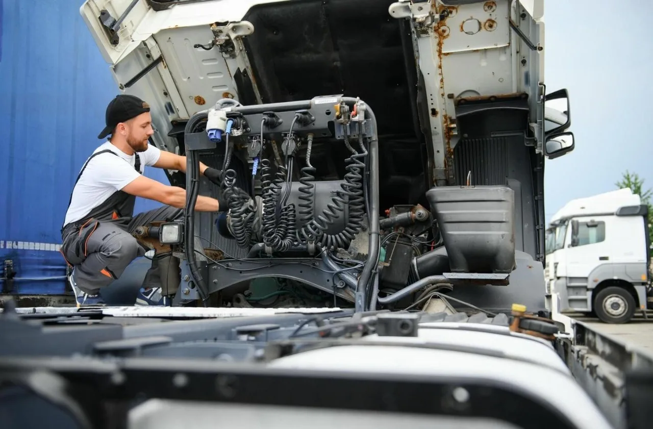 Skilled technician providing diesel truck repair services at Williams Diesel LLC’s Seattle site.