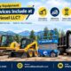 Commercial contractor staging a mini excavator on a construction site using heavy equipment rental services from a local equipment yard.